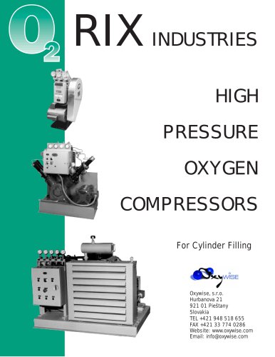 High pressure oxygen compressors