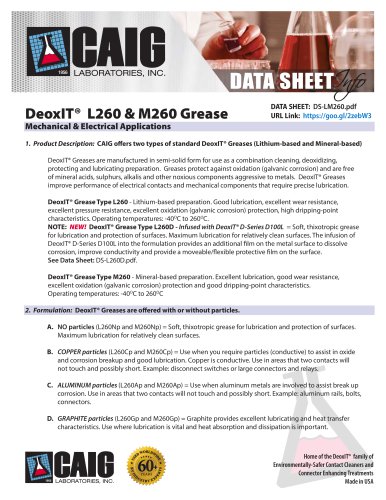 DeoxIT® L260 & M260 Grease