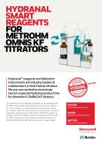 HYDRANAL  SMART  REAGENTS  FOR  METROHM  OMNIS KF TITRATORS