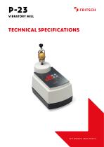 Technical specifications P-23 | P-23 Glove Box