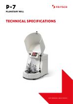 Technical specifications P-7