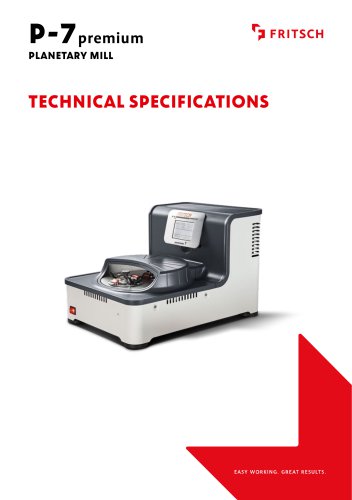 Technical specifications P-7 premium