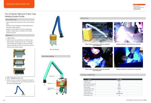 VILLO / compact welding fume extractor / arc welding, gas shield welding / VHJ-B