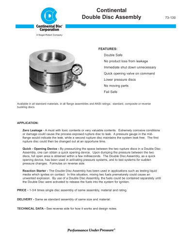 Continental Double Disc Assembly