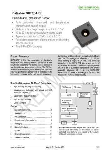 Datasheet SHT3x analog