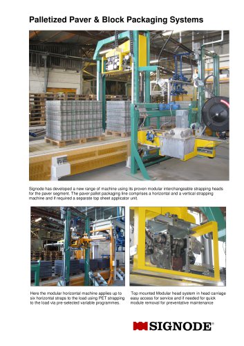 BS & H Palletized Paver & Block Packaging Systems