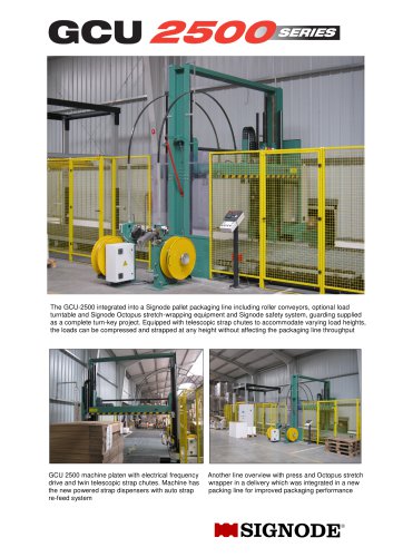 GCU 2500 modular pallet compression and strapping machine