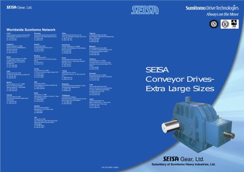 SEISA Conveyor Drives- Extra Large Sizes