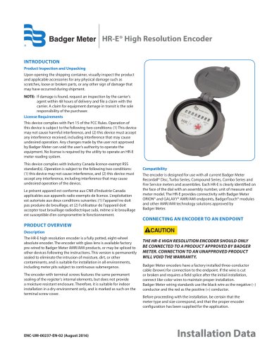 HR-T® High Resolution Tncoder