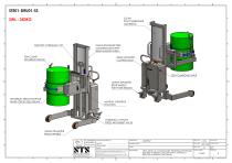 Drum Tipper - STE01-DRU01-SS - Technical Drawings  (Electro-hydraulic drum lifter STE01-DRU01-SS)