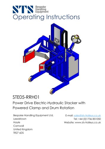 Drum Tipper - STE05-RRH01 - Instruction Manual (Drum tipping station STE05-RRH01)