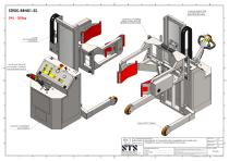 Drum Tipper - STE05-RRH01-SS - Technical Drawings (Pneumatic drum lifter STE05-RRH01-SS)