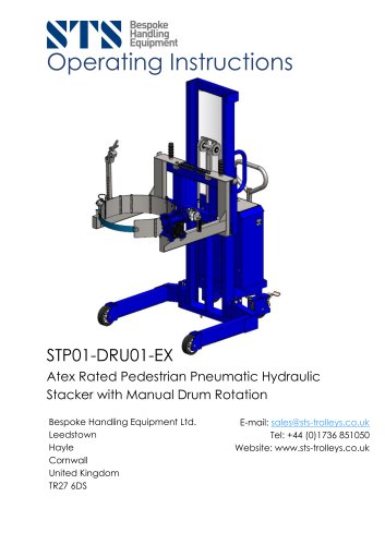 Drum Tipper - STP01-DRU01-Ex - Instruction Manual (Pneumatic drum lifter STP01-DRU01-Ex)