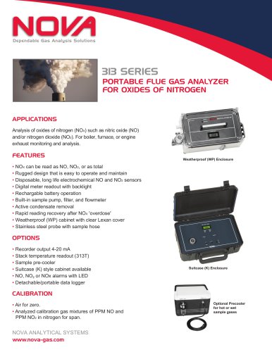 313 Series portable flue gas analyzer