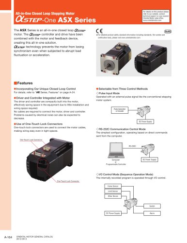 0.36° All-in-One Closed Loop Stepper Motor, ASX Series