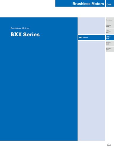 BXII Series Brushless DC Motors