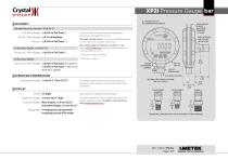 XP2i Digital Pressure Gauge bar Data Sheet