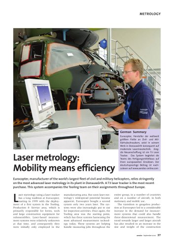 EUROCOPTER: Laser Metrology: Mobility means efficiency