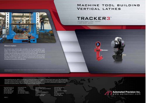 Machine tool building: vertical lathes Measurement with laser tracker (Flyer)