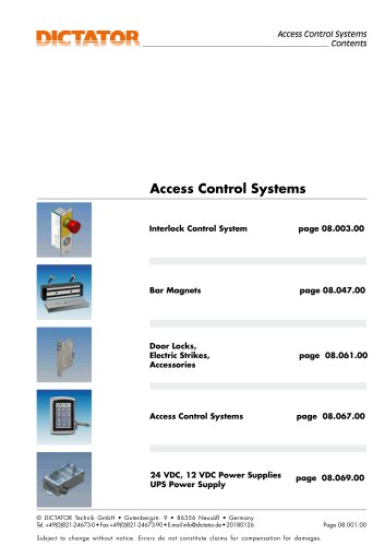 DICTATOR Access control systems