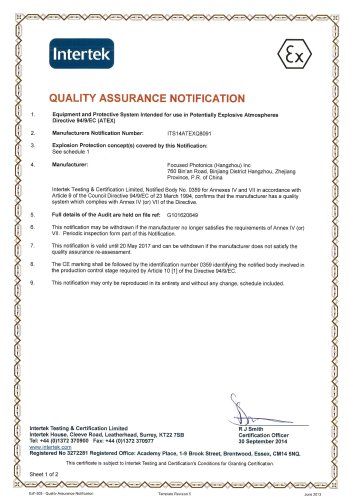 FPI ATEX Certificate