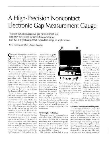 Article, "A High Precision Non-Contact Electronic Gap Measurement Gauge"