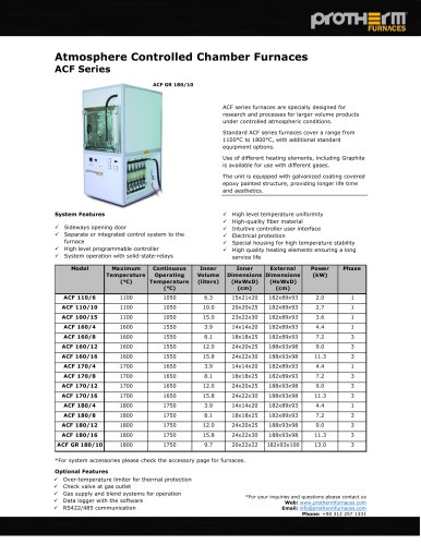 Atmosphere Controlled Chamber Furnace