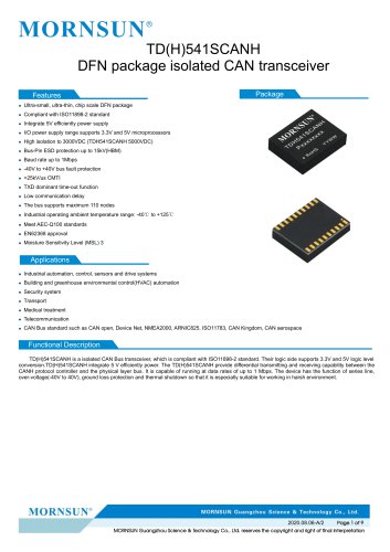 CAN / 485 /232 bus interface  TD(H)541SCANH