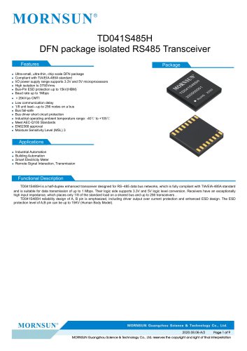 CAN / 485 /232 bus interface  TD041S485H