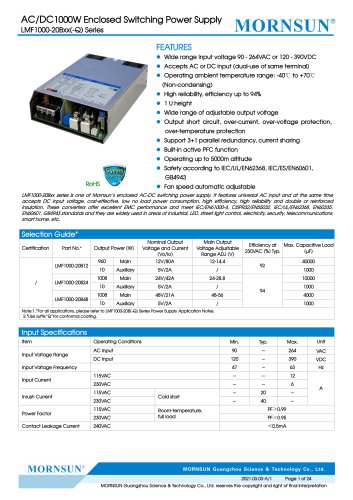 MORNSUN AC DC LMF1000