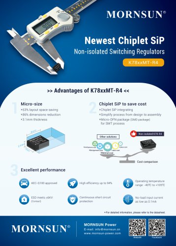 MORNSUN Non-isolated Switching Regulator K78-R4 Leaflet (2020)