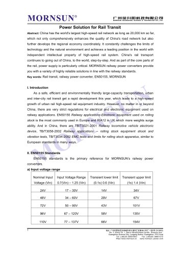 Power Solution for Rail Transit