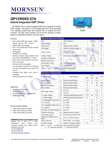 QP12W05S-37A / IGBT driver