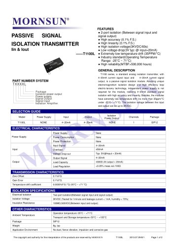 T1100L signal converter