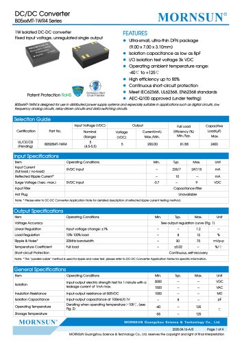 The Newest Chiplet SiP DC-DC Converter-Micro-size Fixed Input R4 Series