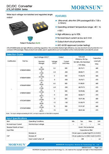 The Newest Chiplet SiP Switching Regulators K78-R4 Series