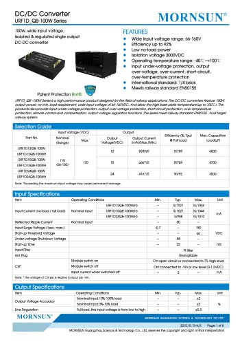 URF1D_QB-100W:Meets railway standard EN50155