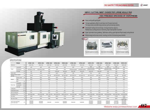 double granty type machine center for big mold