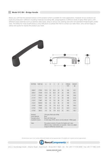 Model 01C BH - Bridge Handle