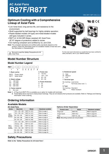 R87F / R87T AC Axial Fans