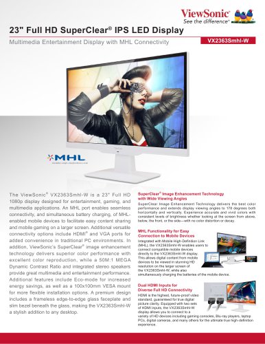 23" Full HD SuperClear® IPS LED Display