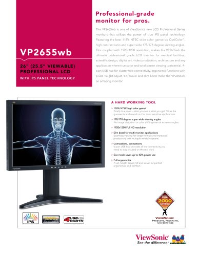 VP2655wb Professional-grade monitor for pros