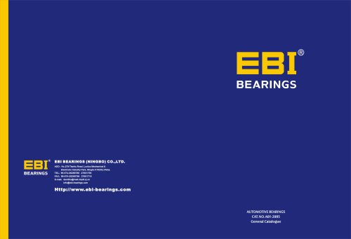 EBI BEARINGS--AUTOMOTIVE BEARINGS