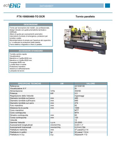 FTX-1000X460-TO DCR