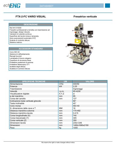 FTX-2-FC VARIO VISUAL