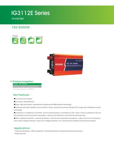 Pure Sine Wave Inverter IG3112E