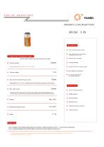 Fanso Cylindrical Li-MnO2 battery CR123A 3V 1500mAh