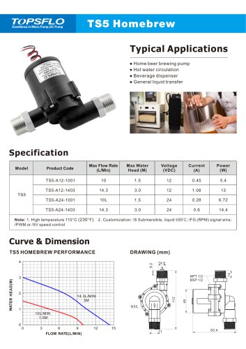 TS5Beer Brewing Pump