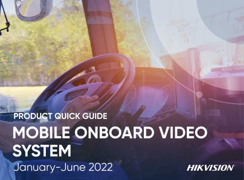 PRODUCT QUICK GUIDE MOBILE ONBOARD VIDEO  SYSTEM