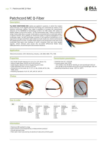 Patchcord MC (Mode Conditioning) Q-Fiber